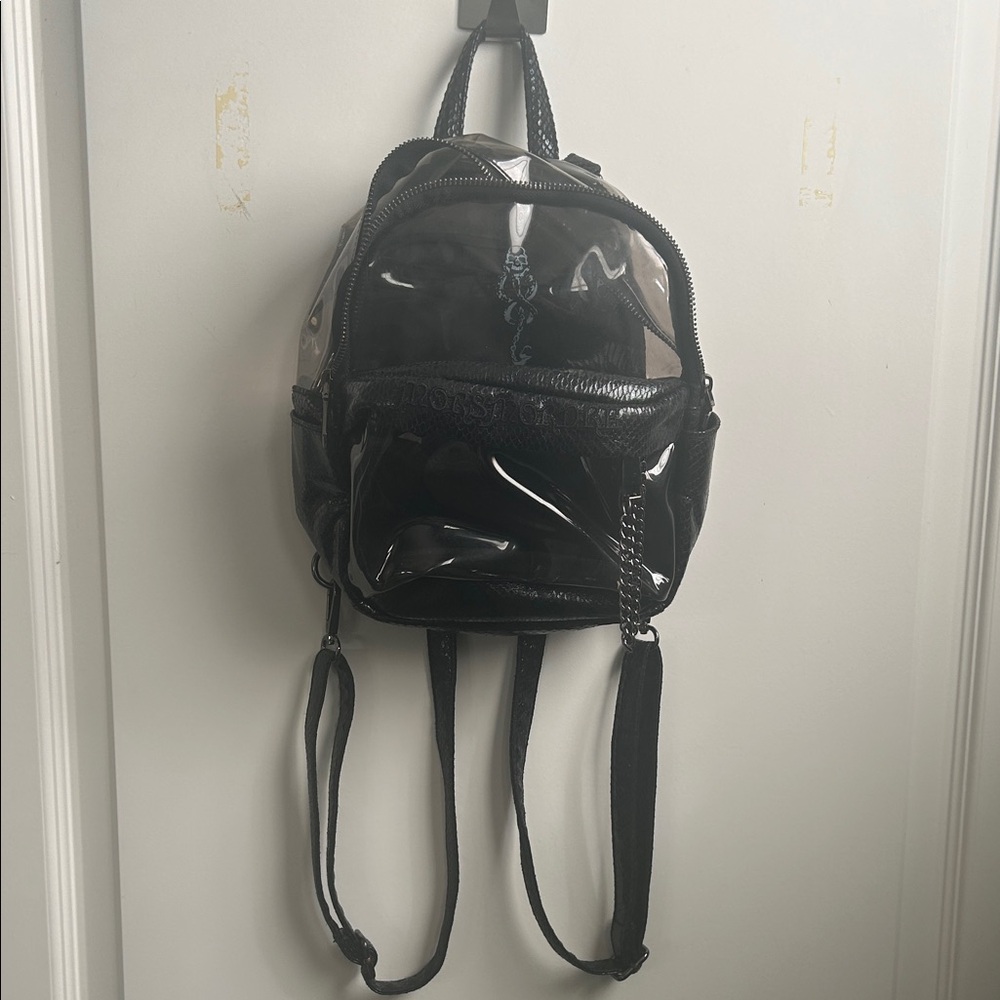 Black snake skin and Clear Mini Backpack- Harry Potter